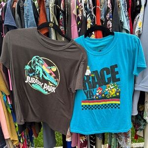 Jurassic Park & Mario Tshirts